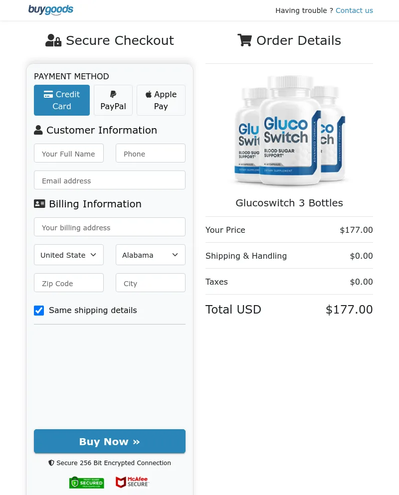 GlucoSwitch Order Form